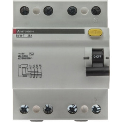 BVW-T 4P 63A 300mA Устройство защитного отключения (УЗО) (RCCB) BV-D